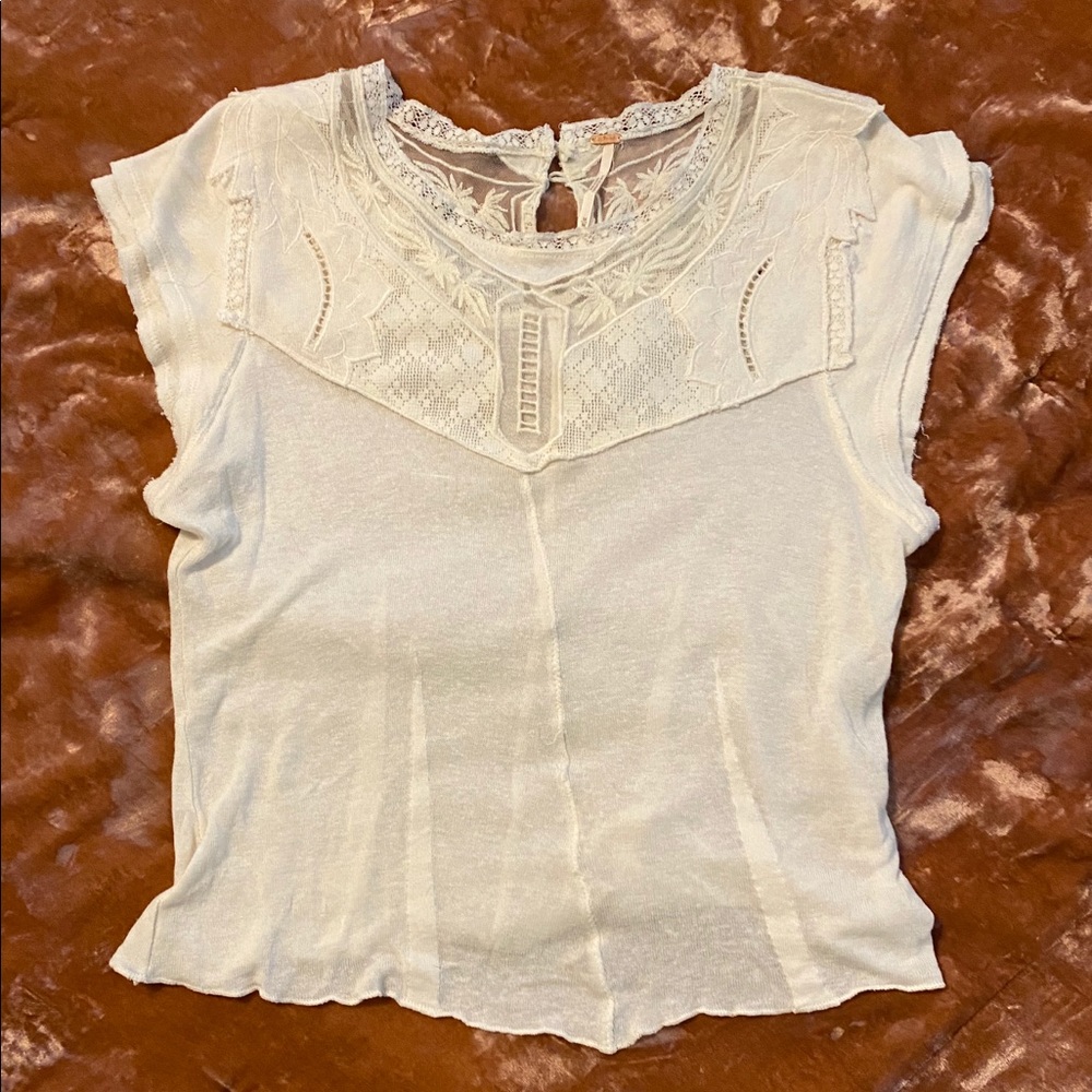 Free People Lace Top Shirt